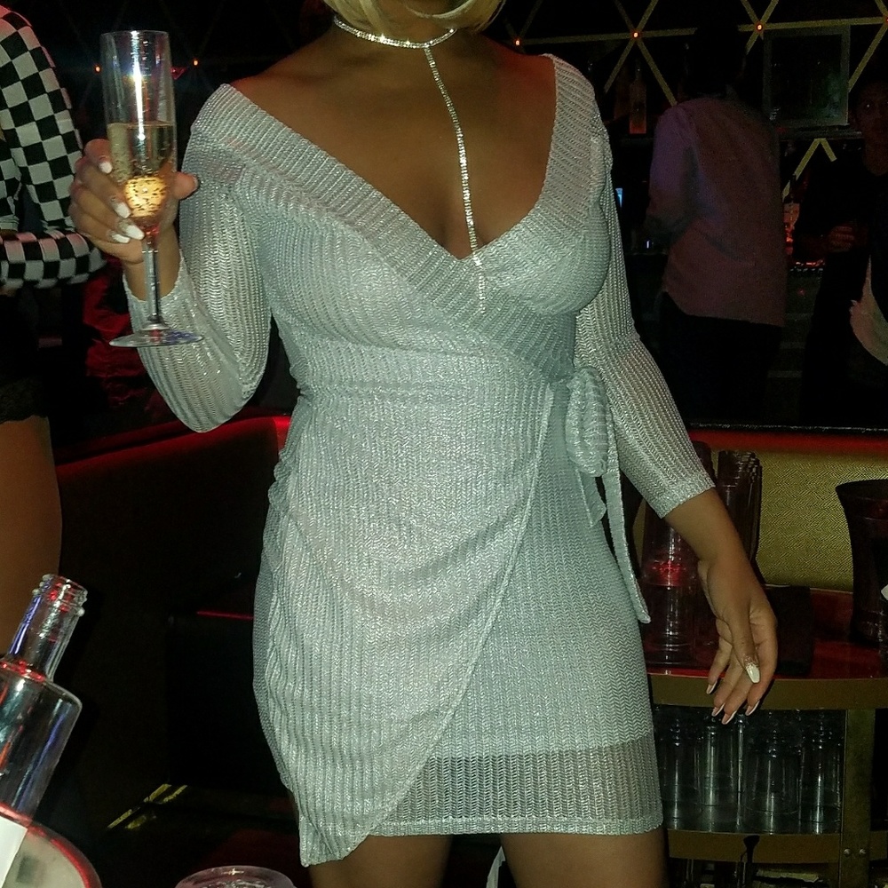Silver Polyblend Wrap dess